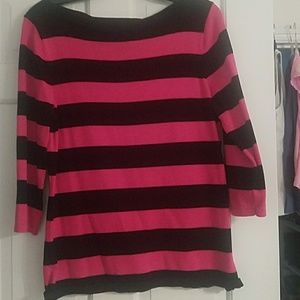Pink and black striped shirt